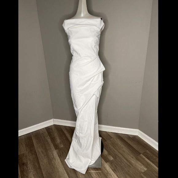 NWT Chiara Boni La Petite Robe Melania Off-The-Shoulder Cutout Sheath Dress $995 - Picture 5 of 8